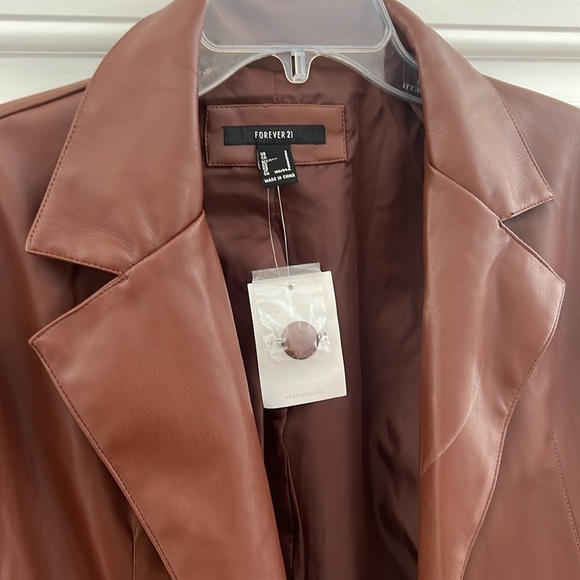 NWT Forever 21 Chocolate Jacket/Blazer - Picture 2 of 6